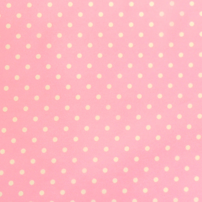 お食事エプロン 長袖タイプ カラフルキュートな大粒ドット(ピンク)