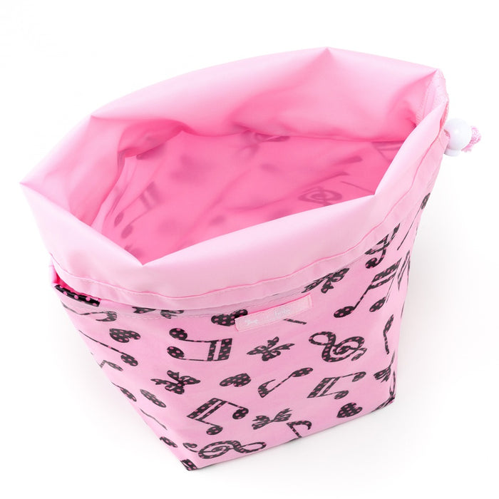 [SALE: 90% OFF] Deodorant Diaper Pouch Drawstring Type Harmony of Polka Dot Music Notes (Pink) 