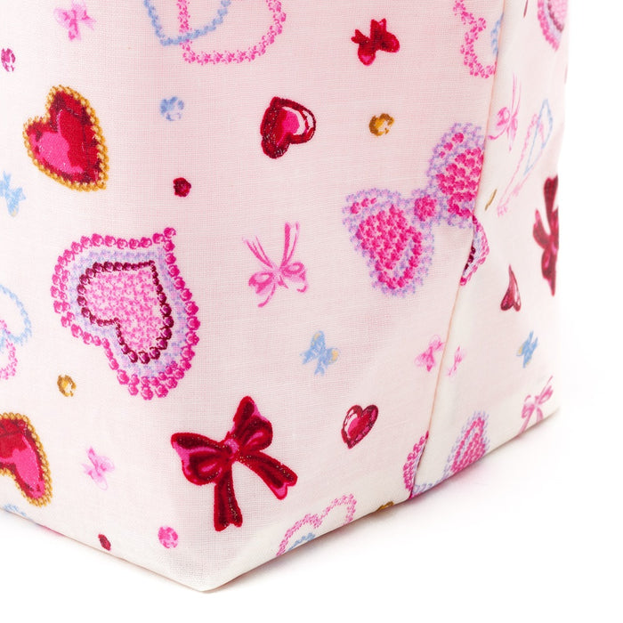 [SALE: 90% OFF] Deodorant Diaper Pouch Drawstring Type Twinkle Beauty with Heart and Ribbon (White) 