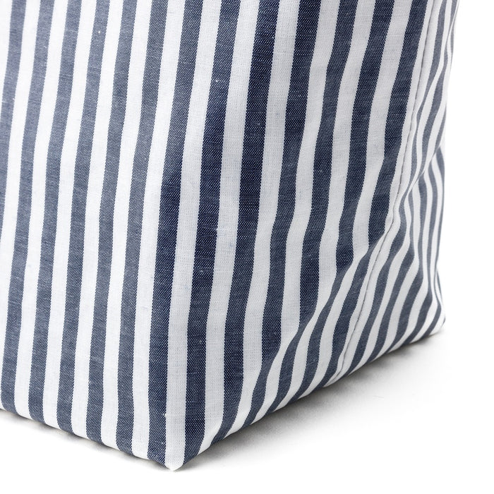 Deodorant diaper pouch, drawstring type, basic stripe (100% cotton), navy blue 