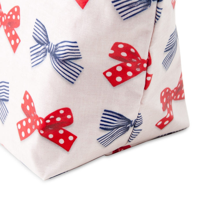 [SALE: 90% OFF] Deodorant Diaper Pouch Zipper Type Polka Dot and Stripe French Ribbon (Ivory) 