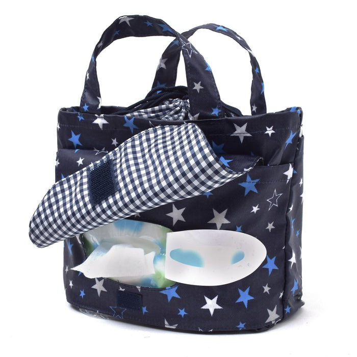 [SALE: 60% OFF] Diaper Pouch M (Drawstring Tote Type) Brilliant Star Navy 