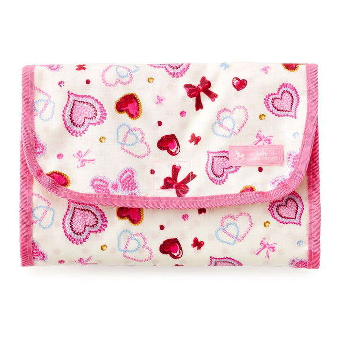 [SALE: 60% OFF] Diaper Pouch S (Clutch Type) Twinkle Beauty with Heart and Ribbon (White) 
