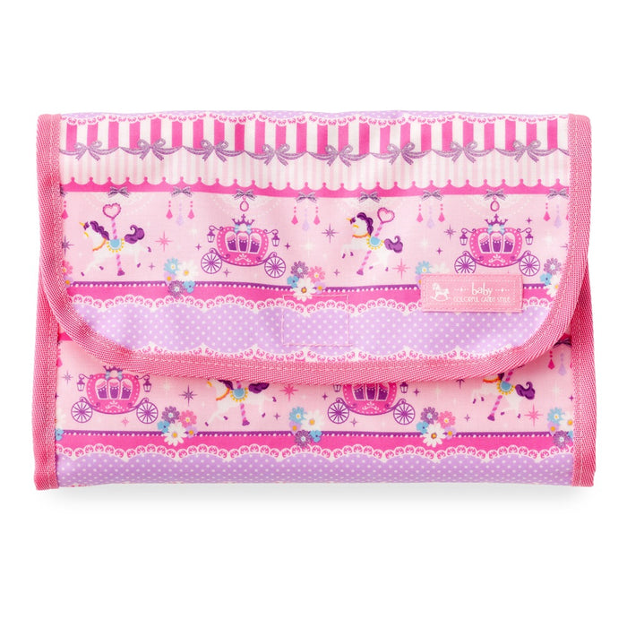 [SALE: 60% OFF] Diaper pouch S (clutch type) lace tulle and merry-go-round (pink) 