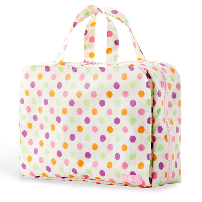 [SALE: 60% OFF] Diaper pouch L (bag type) Colorful cute large dots (off-white) 