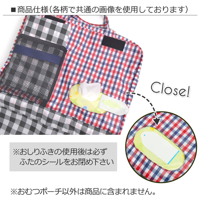 【サマーセール：45%OFF】 おむつポーチ・L(バッグタイプ) polka dot large(broadcloth・black)