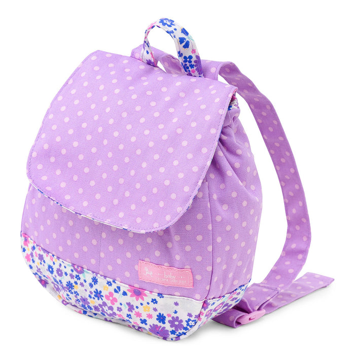 [SALE: 60% OFF] Baby Backpack Polka Dots (Pink Dots on Purple) 