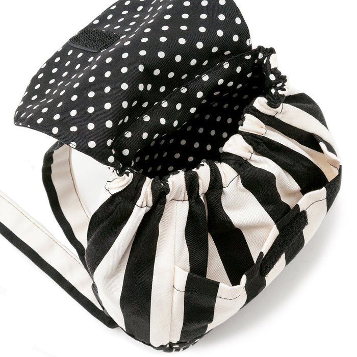 [SALE: 60% OFF] Baby backpack wide stripe (twill・black) 