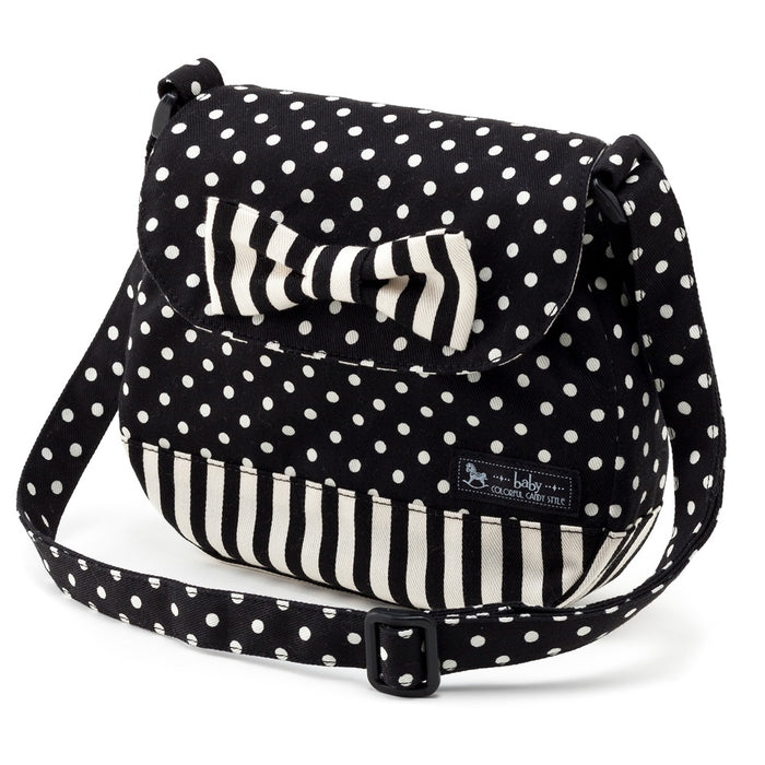 【OUTLET：50%OFF】 ベビーショルダーバッグ polka dot small(twill・black)