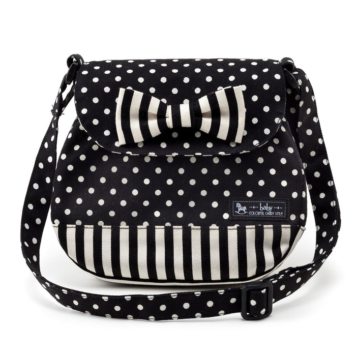 【OUTLET：50%OFF】 ベビーショルダーバッグ polka dot small(twill・black)