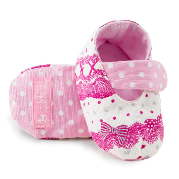 [SALE: 90% OFF] Baby shoes Pretty cute with ribbon and lace pattern (white) 