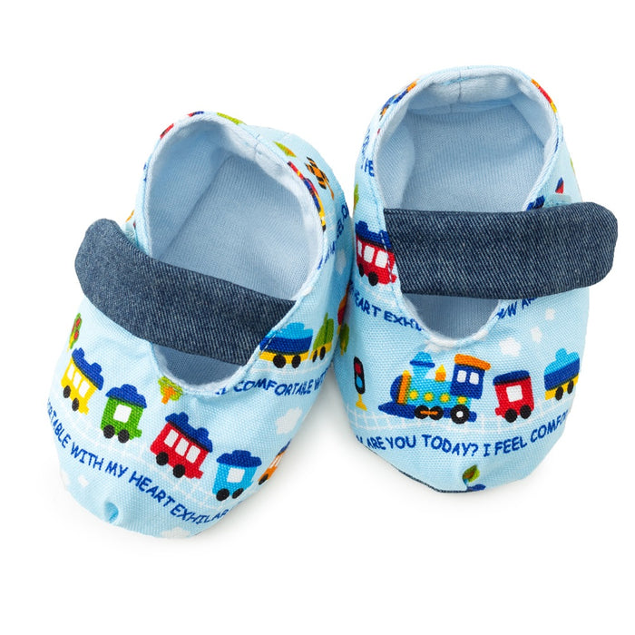 [SALE: 90% OFF] Baby shoes Let's go by colorful train (light blue) 