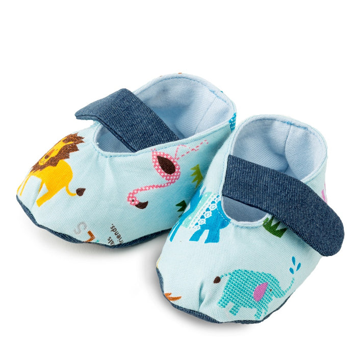 [SALE: 90% OFF] Baby Shoes Savanna Crossing Animal Parade (Light Blue)