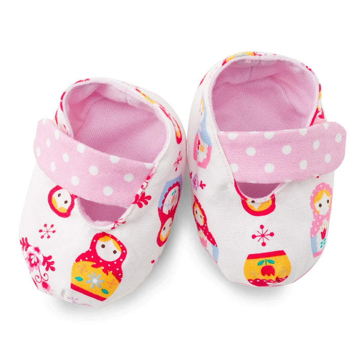 [SALE: 90% OFF] Baby Shoes Happily Lovely Matryoshka (White) 