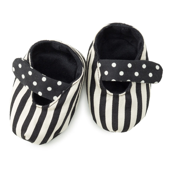 [SALE: 90% OFF] Baby shoes narrow stripe (twill・black) 