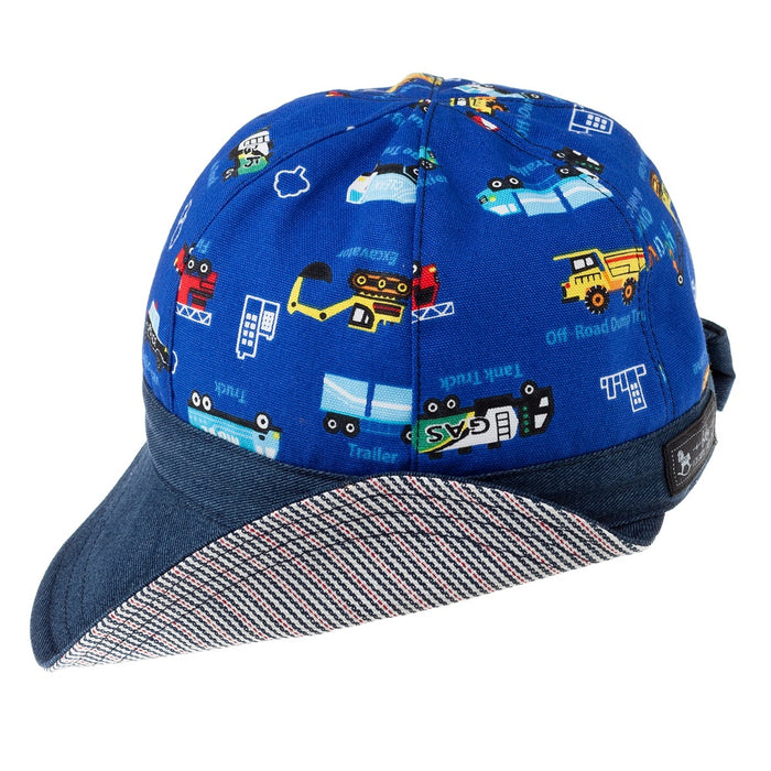 [SALE: 90% OFF] Baby Hat Cap (S size) Full throttle working car (Royal Blue) 