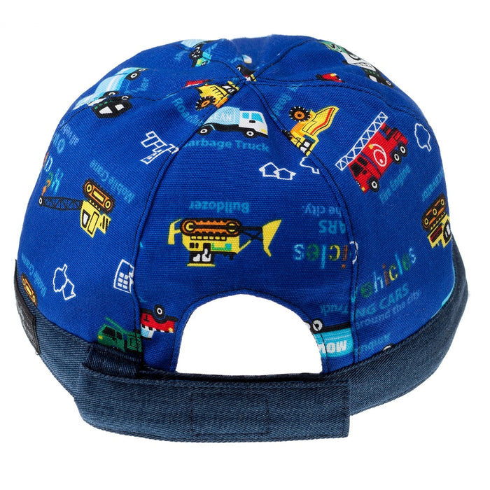 [SALE: 90% OFF] Baby Hat Cap (S size) Full throttle working car (Royal Blue) 