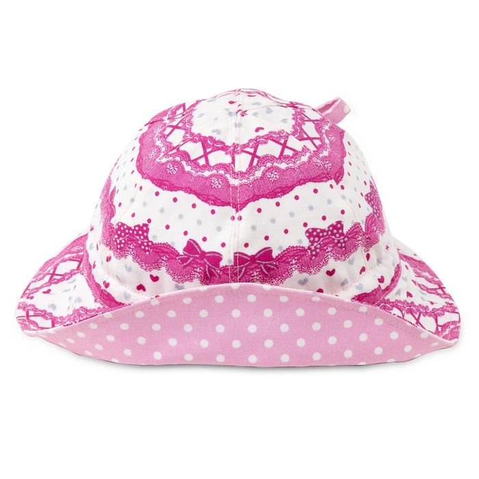 [SALE: 90% OFF] Baby hat Hat (S size) Pretty cute with ribbon and lace pattern (white) 