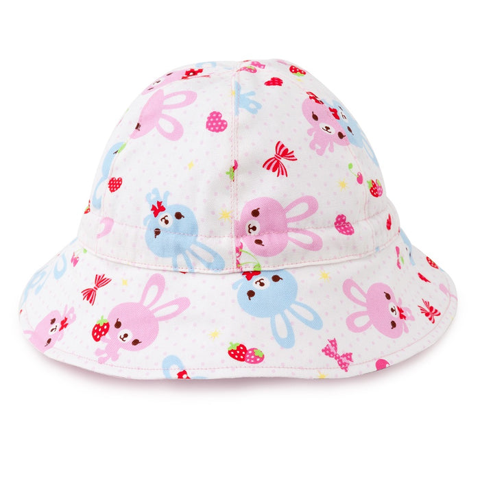[SALE: 90% OFF] Baby Hat Hat (S size) Happy Bunny Friend Bunny (Polka Dot White) 