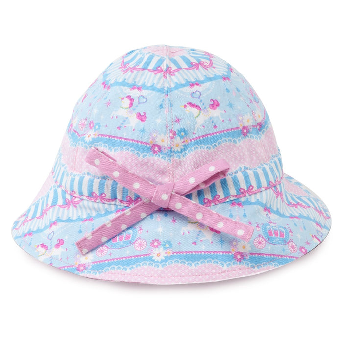 [SALE: 90% OFF] Baby hat hat (S size) lace tulle and merry-go-round (light blue) 