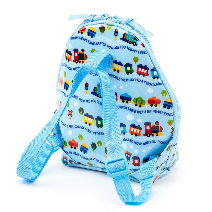 [SALE: 60% OFF] Mag Pouch Backpack Type Let's Go by Colorful Train (Light Blue) Glossy Vinyl Coating 