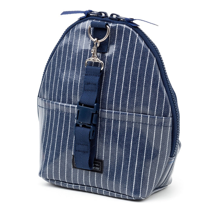 [SALE: 60% OFF] Mag Pouch Backpack Type Pinstripe Indigo Glossy Vinyl Coating 
