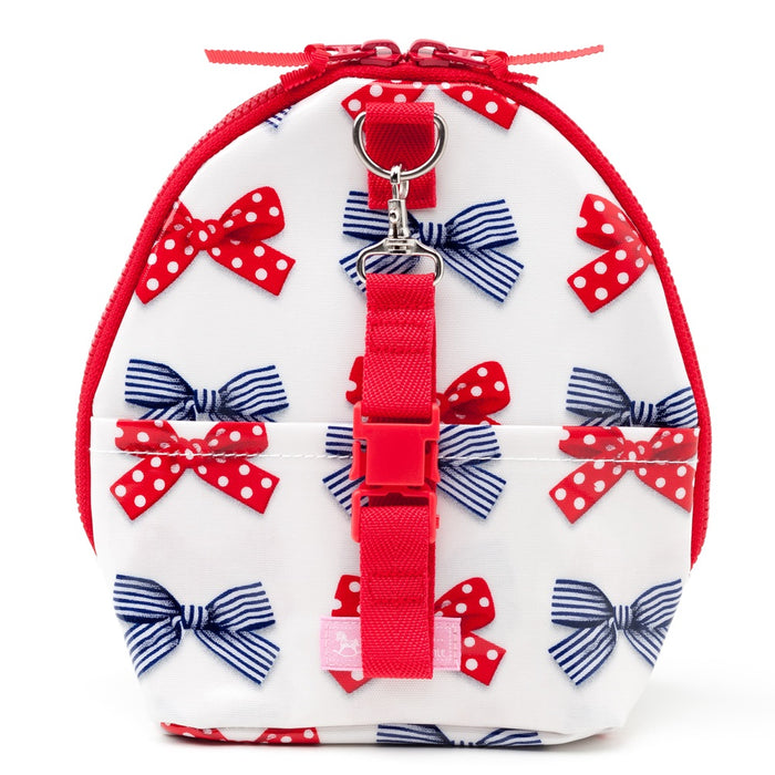 [SALE: 60% OFF] Mag Pouch Backpack Type Polka Dot and Stripe French Ribbon (Ivory) Glossy 