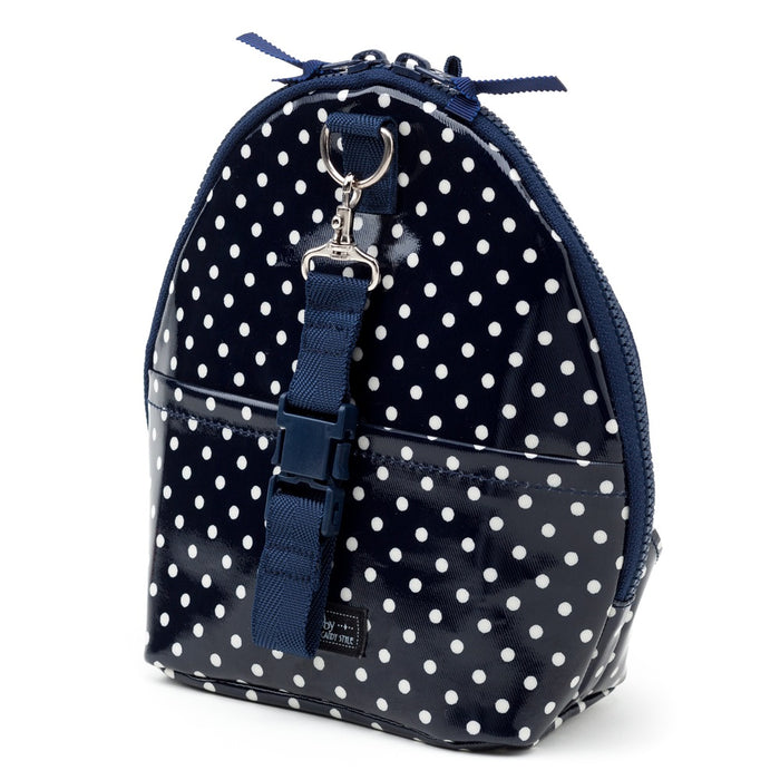 [SALE: 60% OFF] Mag Pouch Backpack Type Polka Dot/Navy Glossy Vinyl Coating 