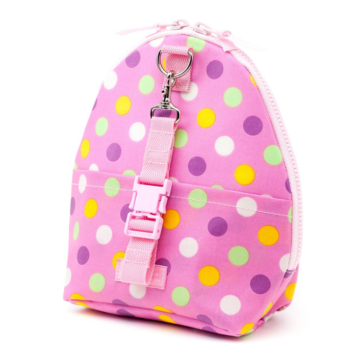 [SALE: 60% OFF] Mag Pouch Backpack Type Colorful Cute Large Dots (Pink) Matte Vinyl Coating 