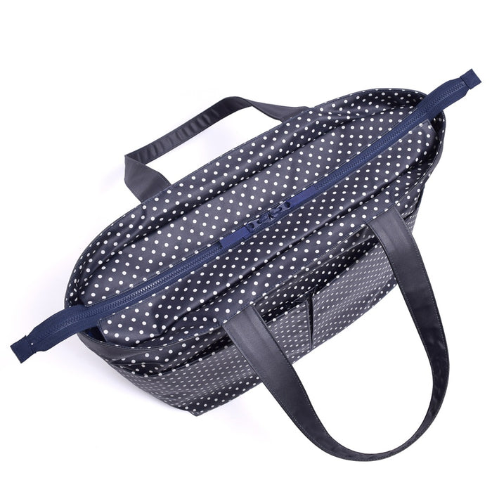 【OUTLET：50%OFF】 マザーズバッグ 2wayスタイル 水玉・紺