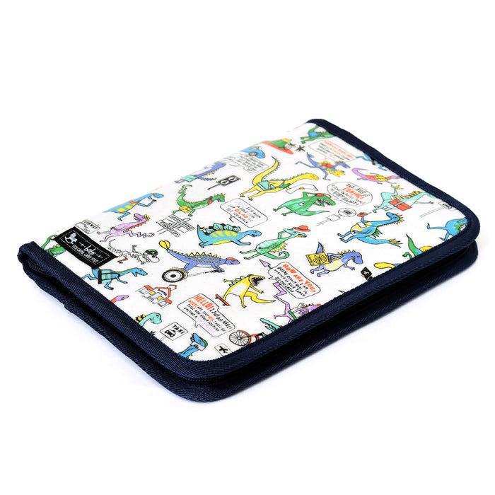 [SALE: 40% OFF] Multi-case/mother and child notebook case zipper type Dinosaur Town is very busy 