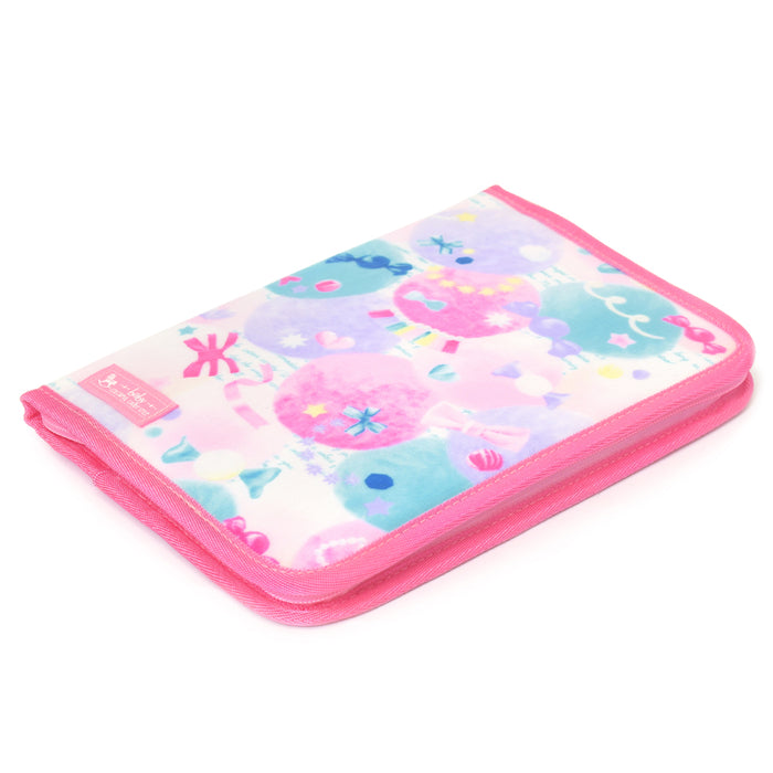 Multi case/mother and child notebook case zipper type Fluffy cute candy pop 