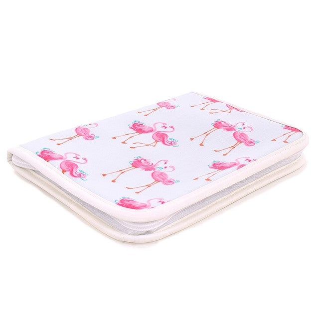 LAURA ASHLEY mother and child notebook case (zipper type) Pretty Flamingo 