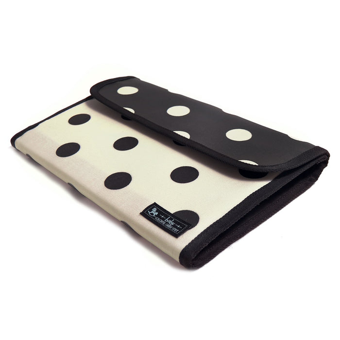 Multi case/Mother and child notebook case bellows type polka dot large (twill・white) 