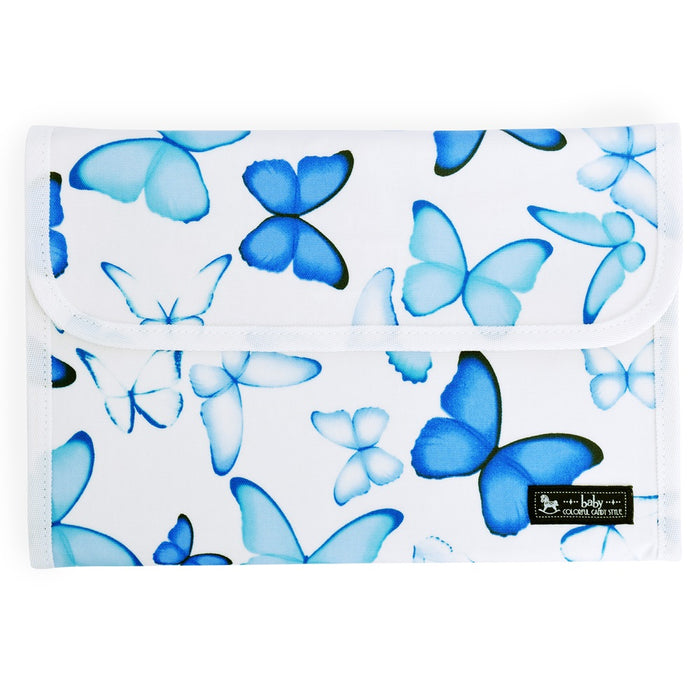 Multi Case/Mother and Child Notebook Case Bellows Type Blue Butterfly 