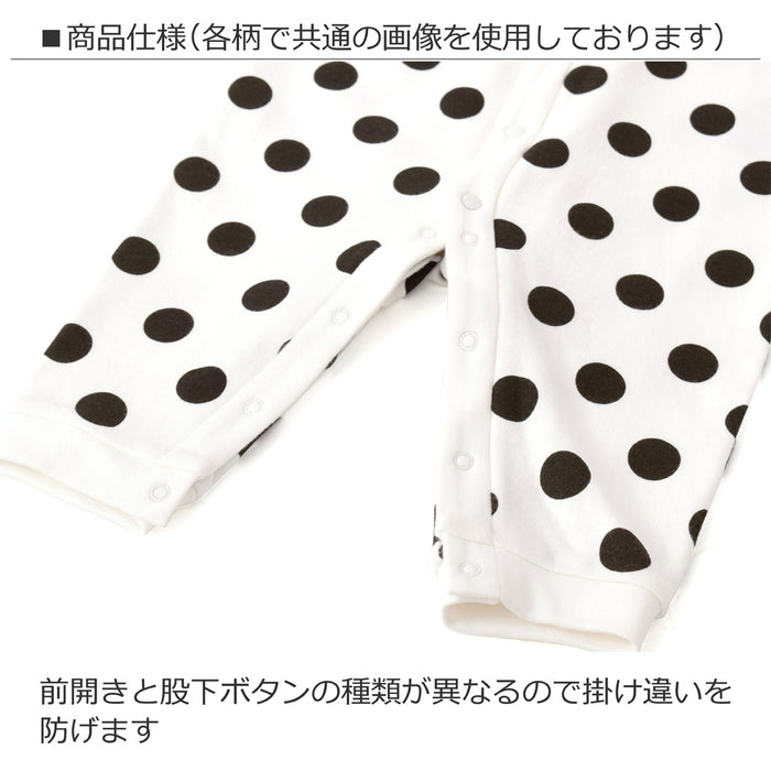 【入園入学グッズセール：30%OFF】 カバーオール・ロンパース polka dot large(white)