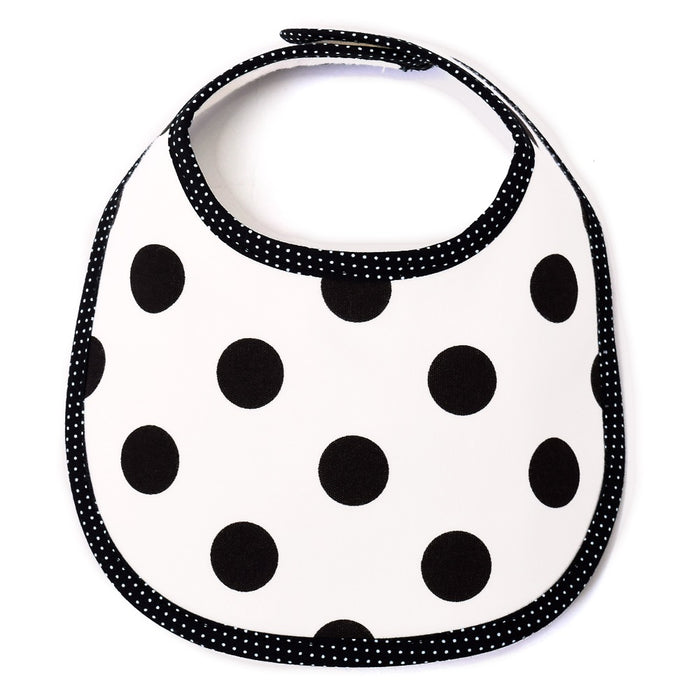 スタイ・ビブ・よだれかけ(丸型) polka dot large(white)