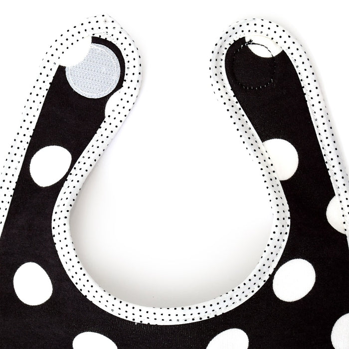 [SALE: 90% OFF] Bib Bib (Round) polka dot large(black) 