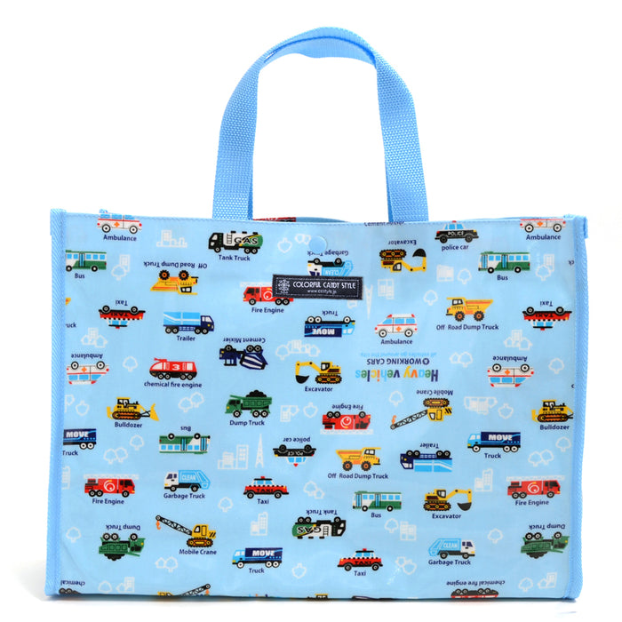 Pool Bag, Laminated Bag (Square Type), Fully Accelerated Car (Light Blue)