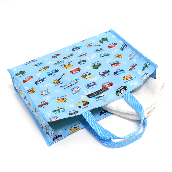 Pool Bag, Laminated Bag (Square Type), Fully Accelerated Car (Light Blue)