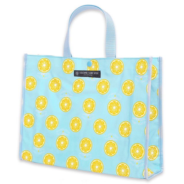 Pool Bag Laminated Bag (Square Type) Citron Lemonade