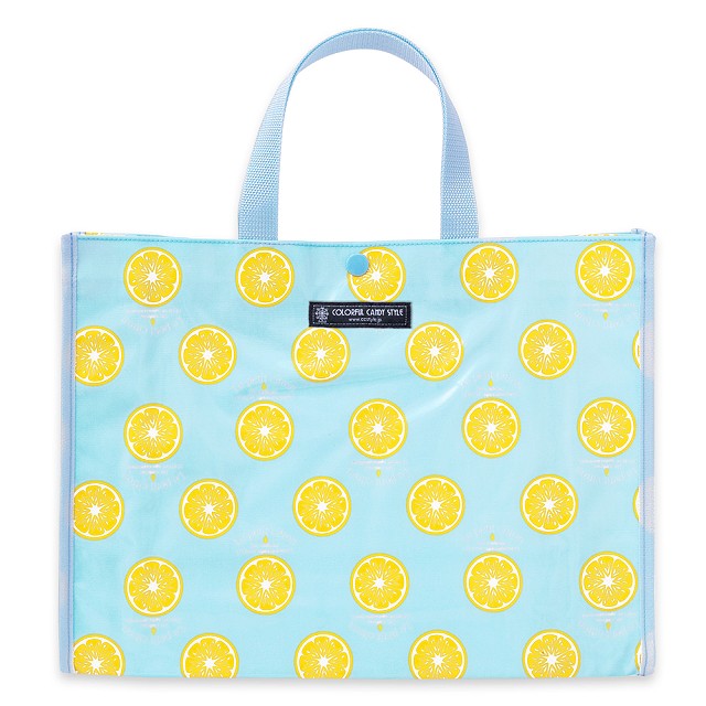 Pool Bag Laminated Bag (Square Type) Citron Lemonade
