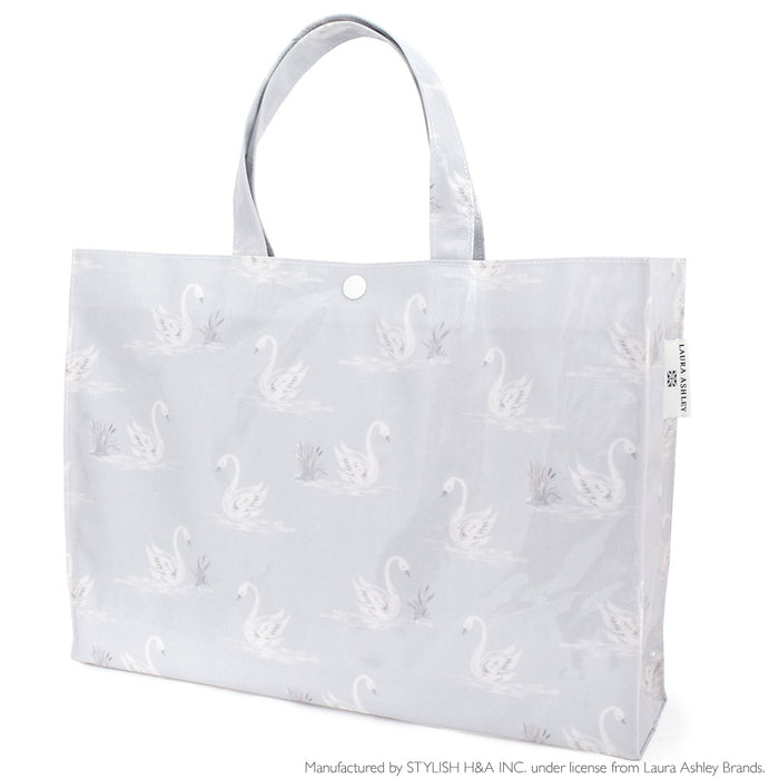 [Late May Arrival] LAURA ASHLEY Pool Bag Laminated Bag (Square Type) Swans 