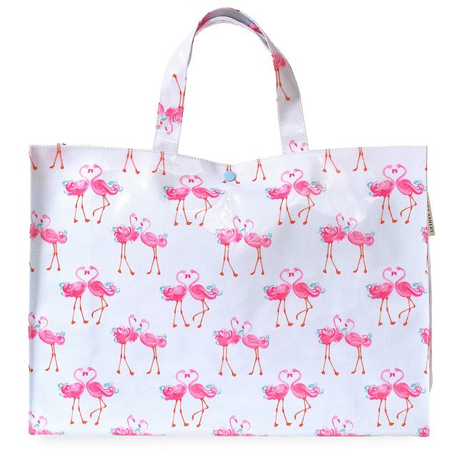 LAURA ASHLEY Pool Bag Laminated Bag (Square Type) Pretty Flamingo 