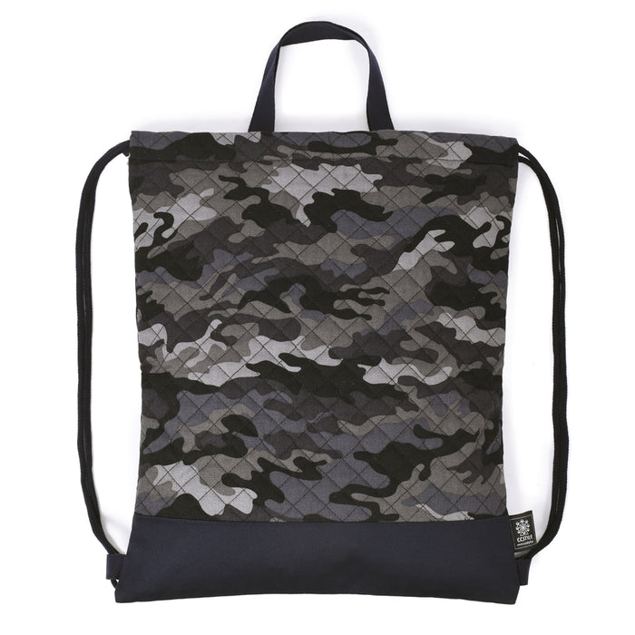 Knapsack quilted camouflage gray 