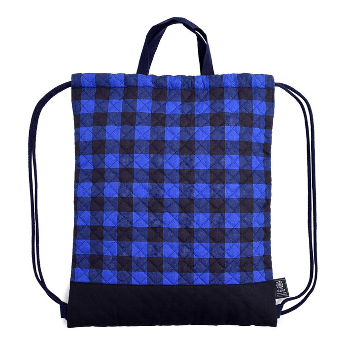 Knapsack Quilted Buffalo Check Blue 