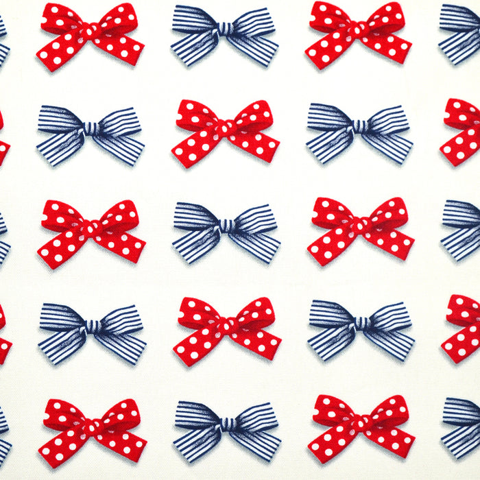 [SALE: 50% OFF] Kindergarten Bag Polka Dot and Stripe French Ribbon (Ivory) 