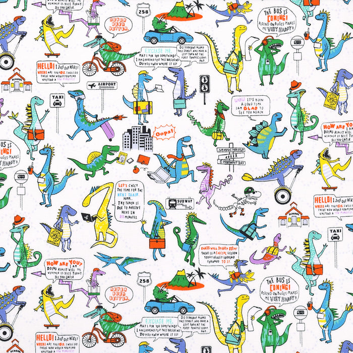 Kindergarten bag Dinosaur Town is busy 