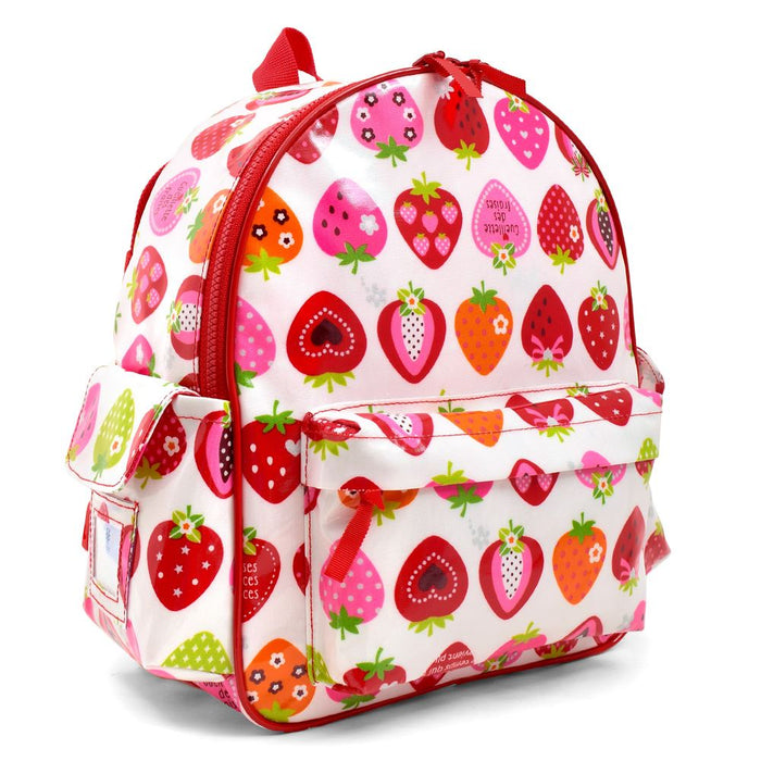 Kindergarten Backpack (with Chest Belt) Sweet Strawberry Collection (Ivory)