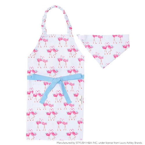 LAURA ASHLEY Kids Apron (100-120cm) Pretty Flamingo 